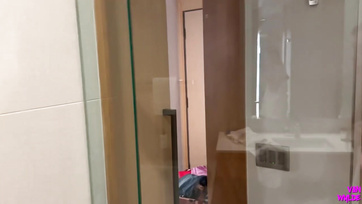 Redhead Girlfriend of My Girl Showered with Me on Vacation and Rode My Cock Hard