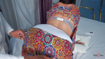 Horny Doctor Slides Thick Cock into Young Indian Patient's Pussy During Exam