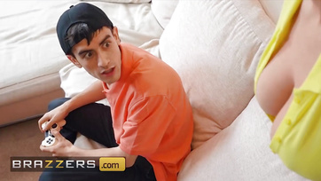 Young Dude Discovers Busty Milf's Secret Hobby and Lets Her Ride His Erect Cock