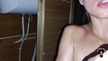 Banged Cute Neighbor Girl in the Bathhouse and Gave Her a Massive Facial
