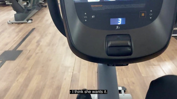 Gym Bathroom Quickie with Blonde Russian Girl - Risky Business!