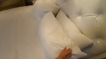 Craving Cock During Photoshoot: Mongoloid Babe in Thigh Highs