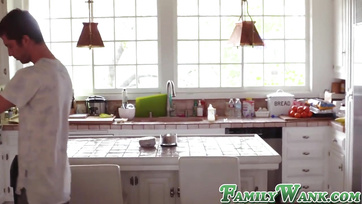 Stepbrother's Morning Wood Wakes Up Horny Teen Babe