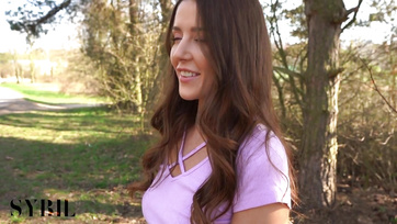Hungarian Babe Gets Her Pussy Filled Outdoors by a Hung Stud