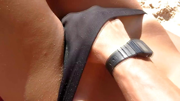Beach Stranger Fingers and Cums on Sexy Girl
