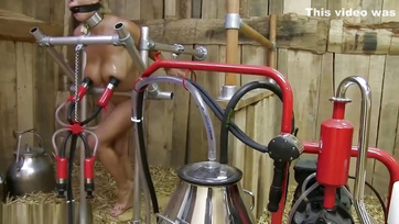 Tied-up Blonde Slut Gets Dominated in the Barn