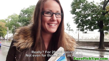 Sexy Budapest Teacher Rides Agent for Cash