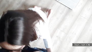 Sexy Secretary Deepthroated and Throat Fucked