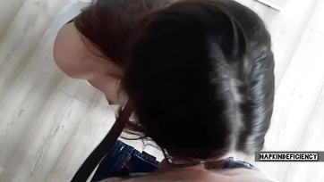 Sexy Secretary Deepthroated and Throat Fucked
