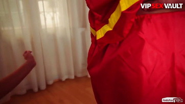 Hungarian Hottie Takes Cock for the First Time as Schoolgirl and Nurse