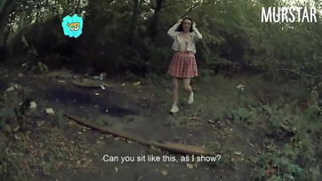 Sexy Schoolgirl Posing Turns into Outdoor Fuck