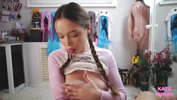 Pro Finishes on Nympho Teen's Thick Cock