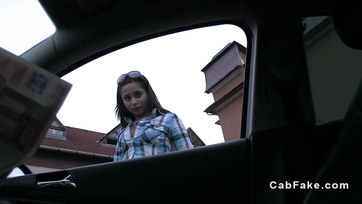 Taxi Ride in Budapest: Sexy Babe Gives a Hard Handjob