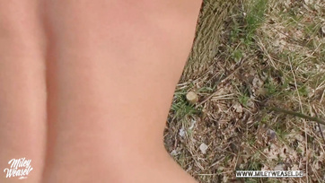 Tied to a Tree: Cute Girl Gets Hard Fuck in the Park