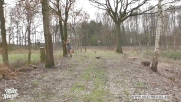 Tied to a Tree: Cute Girl Gets Hard Fuck in the Park