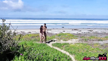 Beachside Bang with Busty MILF Babe