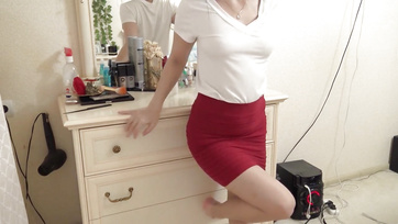 Russian Babe Fingers Her Wet Pussy with Two Fingers