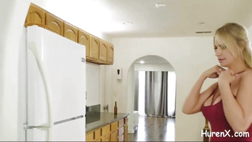 Curvy Wife Sneaks a Fuck with Stepson Next to Husband