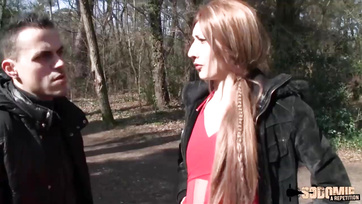 Mile-High Stewardess Gets Fucked in the Park and at Home