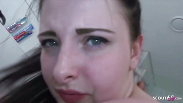 Seduced by my naughty step-sis to fuck her tight pussy in the bath