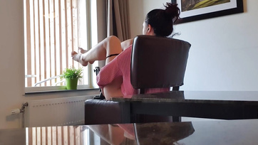 Neighbor Boy Obsession: Playing with My Wet Pussy While Staring