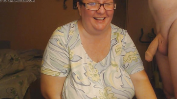Stepmom Sucks Her Stepbrother's Cock Slowly - Big Tits Mom