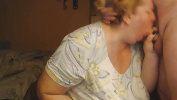 Stepmom Sucks Her Stepbrother's Cock Slowly - Big Tits Mom