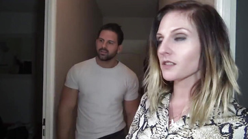 Blonde Bombshell in Black Thigh Highs Gets Wild at the Party