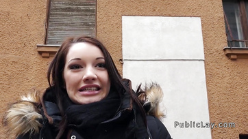 Picked Up the Cute Budapest Kitten by the Big-Dicked Fake Agent and Took Her Home to Fuck