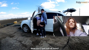 After fucking his girl, she pegged his ass with a strap-on dildo