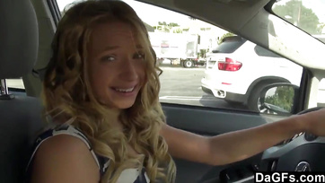 Blonde Babe Gets Fingered and Fucked in a BMW