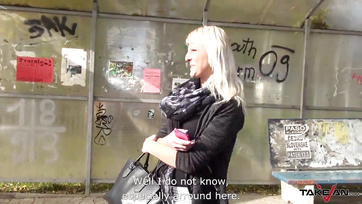 Blonde Beauty Rides the Mechanic in a Moving Vehicle