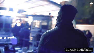 Public Blowjob in Budapest by Naughty Ukrainian Girl with Huge Chocolate Cock