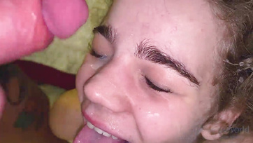 Two Massive Cocks Take Care of Pigtailed Teen