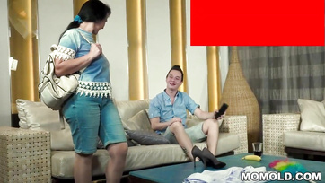 Big Cock Young Stud Fucks Hairy Pussy Mature Maid
