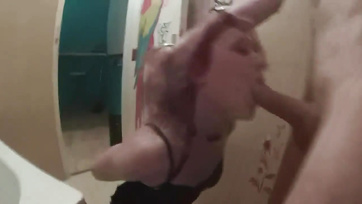 Boyfriend Bangs Sexy Petite Housemaid Hard on the Couch