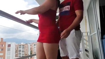 Hung My Cock on the Balcony of Her Apartment for the MILF Cock Lover