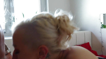 Caught Masturbating: Blonde Babe Gets Pleasured