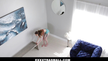 Stepdad Drills His Massive Cock Deep into His Daughter's Muff