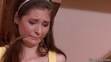 Stepmom Caught Tied Up with Son's Girlfriend and Fondled Her Panties