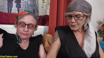 Lesbian Granny Gets Her Juicy Pussy Licked by Her Girlfriend's Lesbian Friend