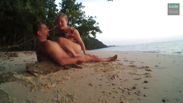 Fucking a Young Blonde by the Seaside After Catching Her Masturbating
