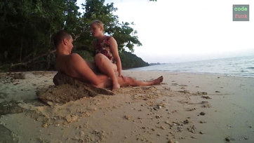 Fucking a Young Blonde by the Seaside After Catching Her Masturbating