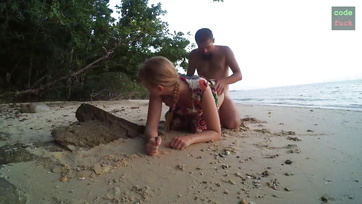 Fucking a Young Blonde by the Seaside After Catching Her Masturbating