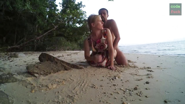 Fucking a Young Blonde by the Seaside After Catching Her Masturbating