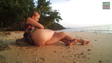 Fucking a Young Blonde by the Seaside After Catching Her Masturbating