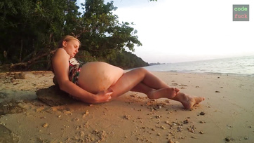 Fucking a Young Blonde by the Seaside After Catching Her Masturbating