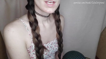 Long-tongued cutie sucks on her beloved dildo for ASMR pleasure